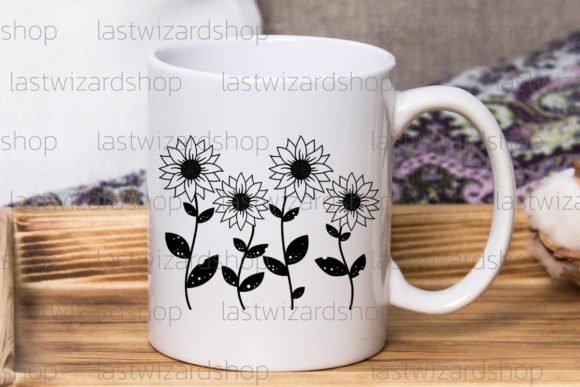 4 Sunflower Bundle Svg, Flower Svg Graphics for Crafts