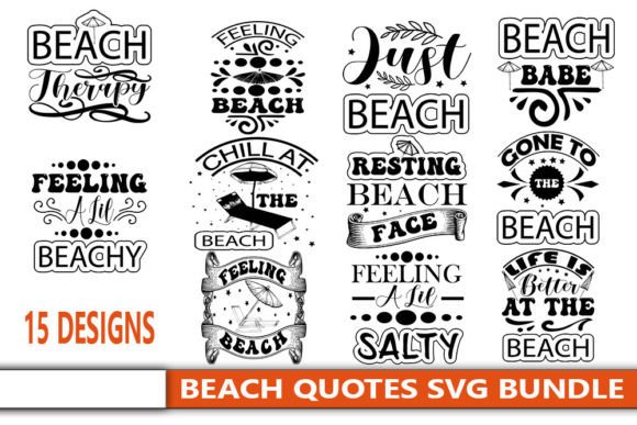 Beach Sing Svg BUNDLE-: Graphics for Crafts and Branding