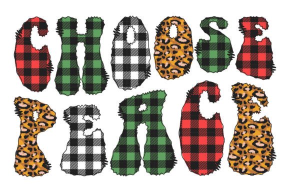 Choose Peace Christmas SVG Sublimation Graphics