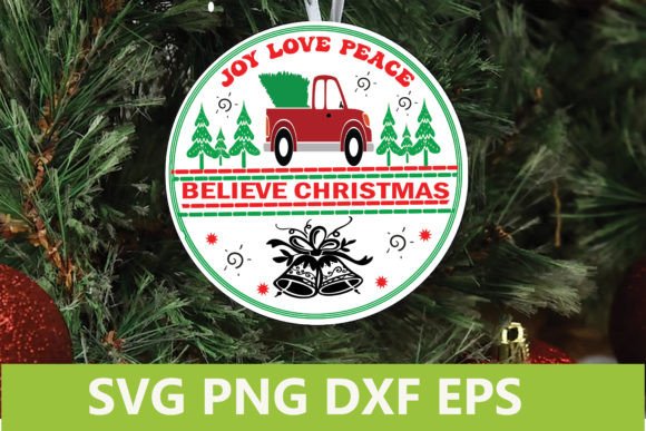 Christmas Sign SVG - Joy Love Peace Beli