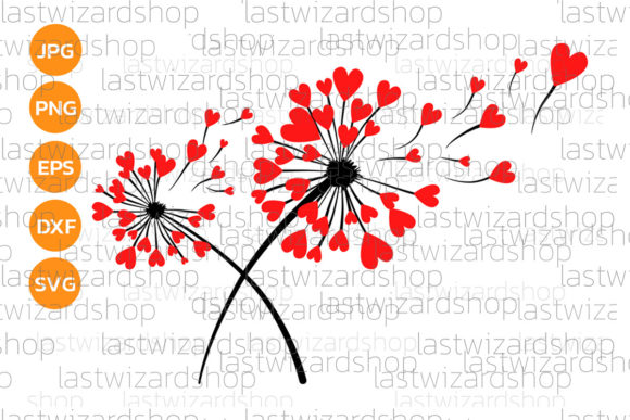 Dandelion Wish SVG Graphics for Crafts & Valentine