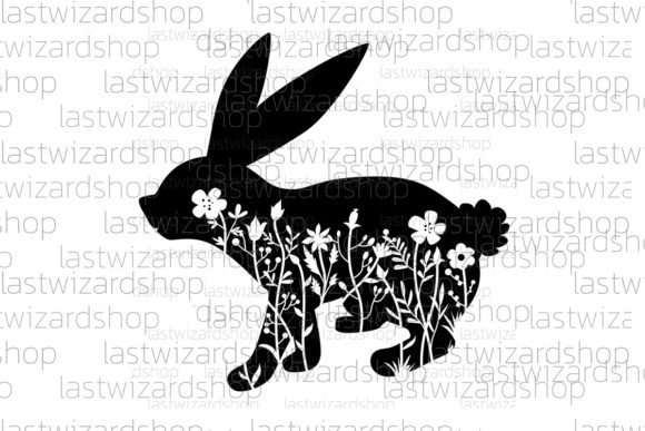 Floral Bunny Svg: A Graphic Design Asset for Easter Crafts