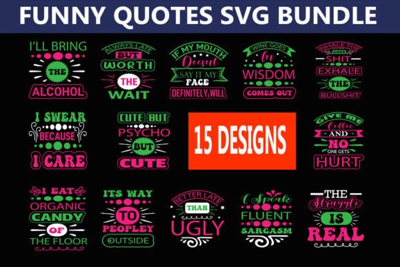 Funny Sing SVG Bundle Graphics for Crafts and Publishing