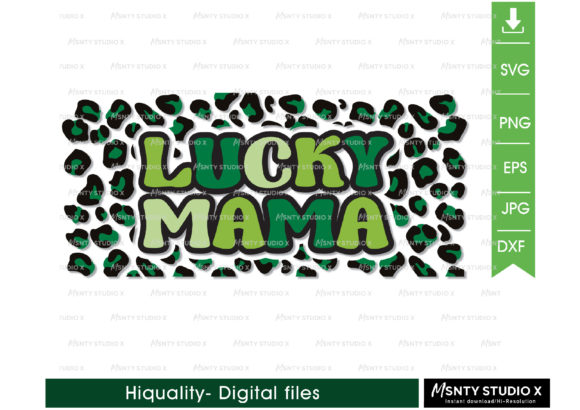 Lucky Mama SVG & Leopard Mama Graphics for Crafts