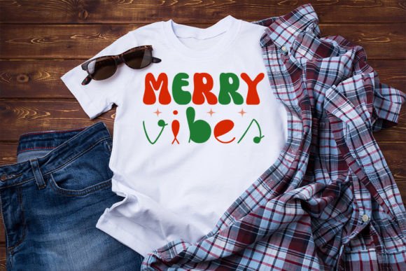 Retro Christmas Svg Design. Merry Vibes
