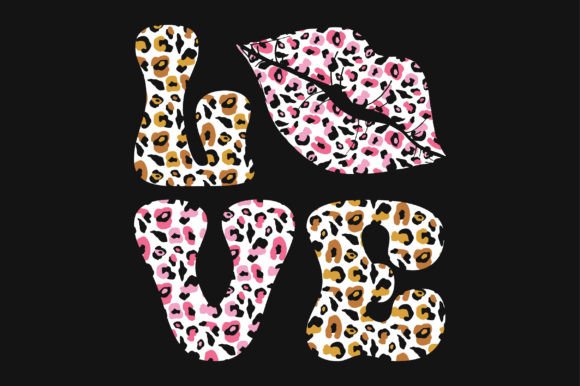 Valentine's Day Leopard SVG Sublimation Graphics